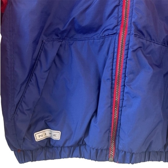 Nike Red and Blue Reversible Throwback Puffer Jacket, Small - Picture 8 of 9